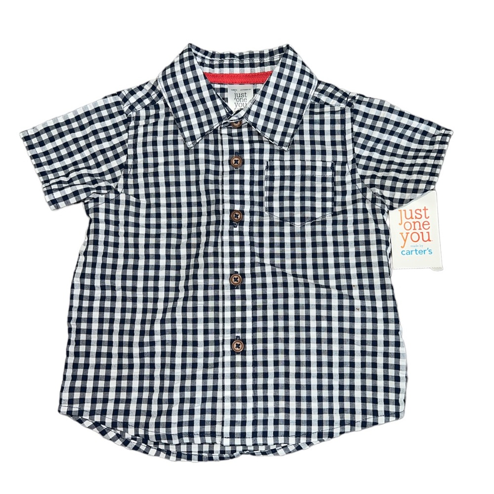 Carter’s plaid button up shirt 6 months